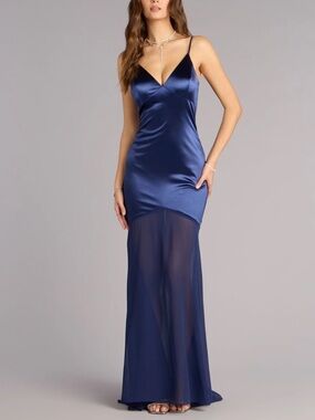 Windsor | Dresses | Samantha Formal Satin Midi Dress | Poshmark